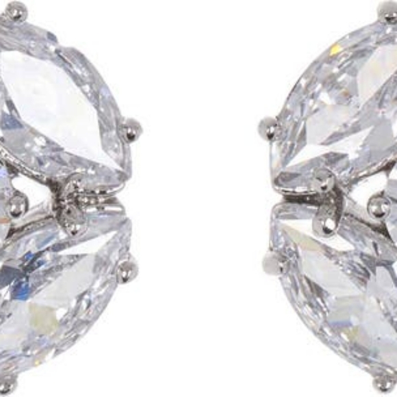 NEW Kate Spade Marquise Cluster Stud Earrings in Silver - Picture 4 of 8